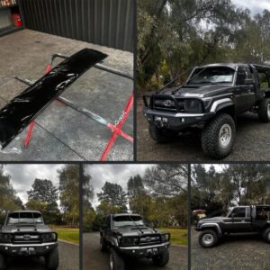 Toyota LandCruiser 79 Series Sunvisor – Gloss Black (Custom Fit)