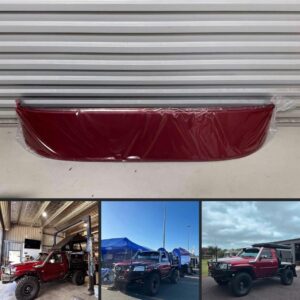 Toyota LandCruiser Sunvisor – Deep Burgundy Red (Custom Fit)